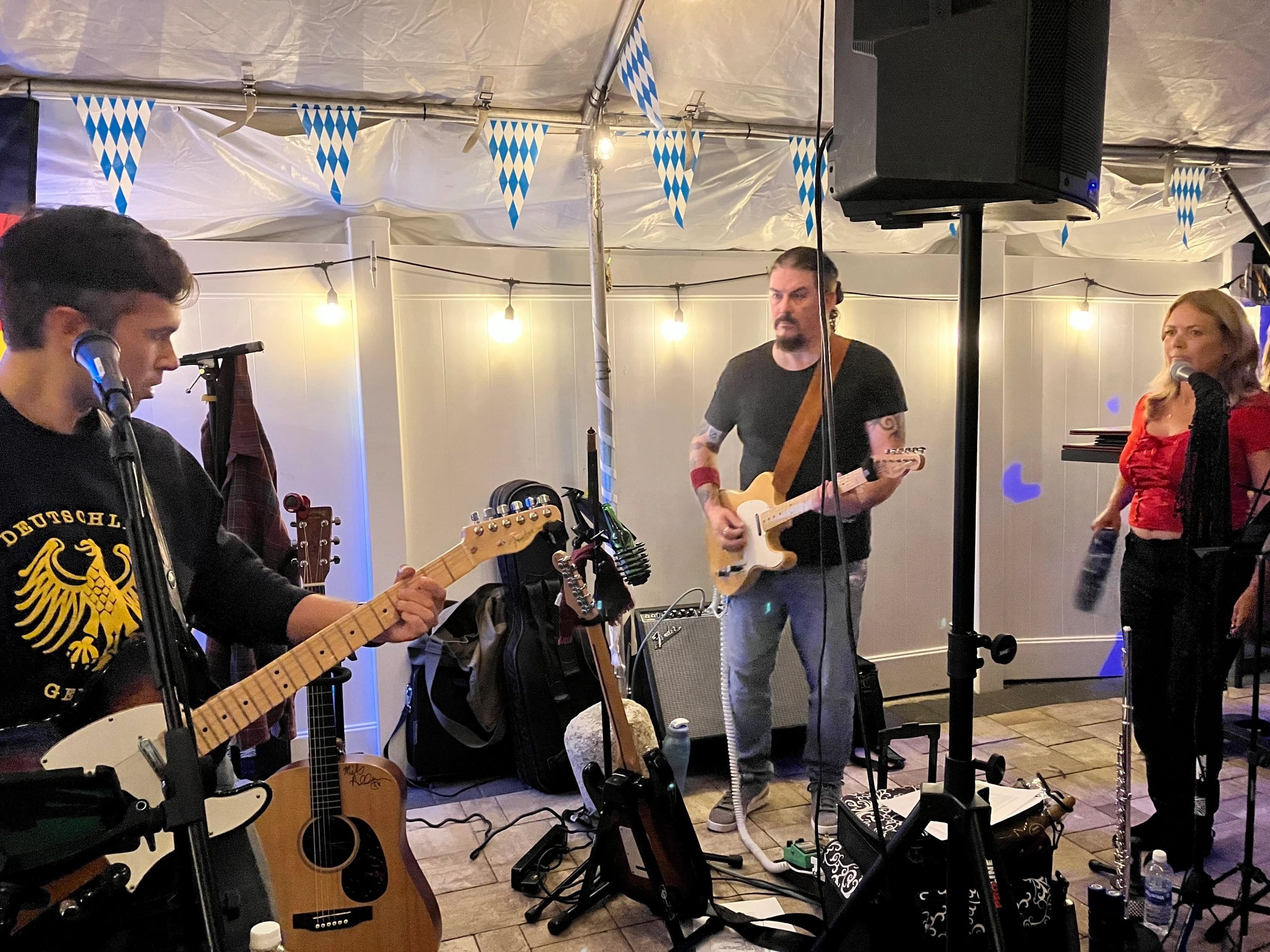 Live performance under the tent